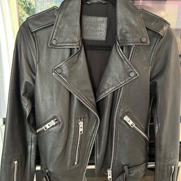 All Saints Balfern Leather Jacket - Picture 3 of 13